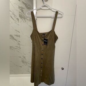 Forever 21 Green Suede Dress Size 0X NWT
